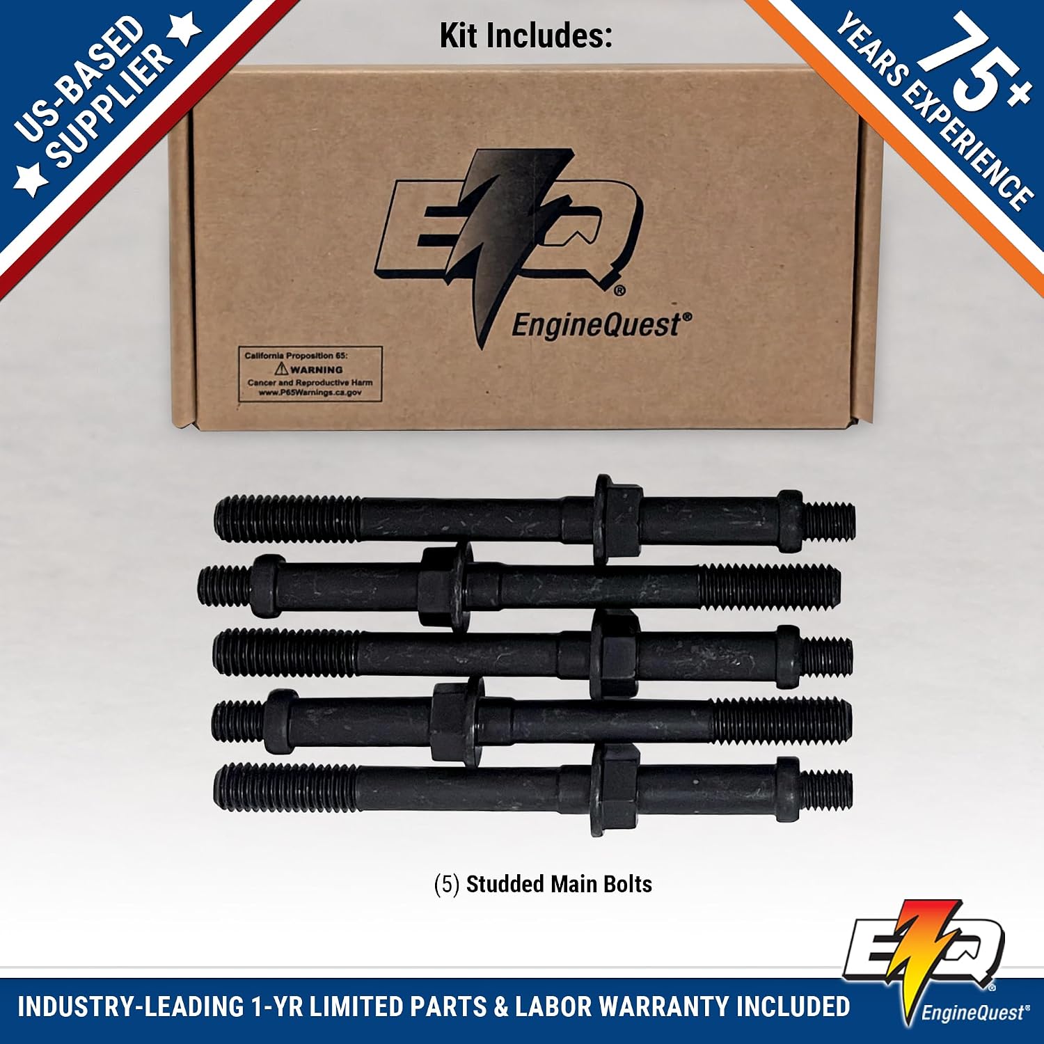 Small Block V6/V8 Windage Tray Bolts & Studs (5 Pack) | 7/16-14 Threaded | Durable OE Replacement