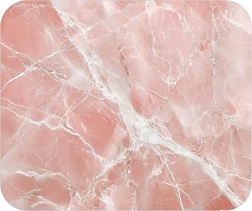 Pink Rose Quartz Marbled Agate Mouse Pad Mat Mousepad for Desk Computer Laptop PC Gaming Home or Office Gift Marble Rose Quartz MP66
