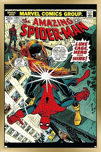 Miniatura 7 de Trends International Marvel Comics - Amazing Spider-Man 123 - Póster de pared 14725 x 22375 pulgadas versión enmarcada de caoba