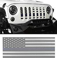 Vista 1 de Hooke Road Deflector de rejilla de malla compatible con Jeep JK Wrangler 2007-2018