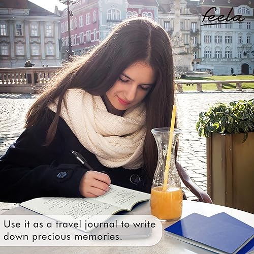 Vista 8 de feela Paquete de 16 cuadernos de tapa suave a granel, cuadernos rayados universitarios para el trabajo para mujeres y niñas, diario de viaje