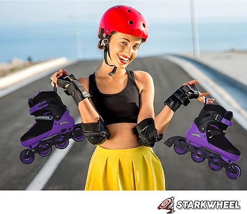 Miniatura 3 de Patines en línea ajustables para niños, adultos y adolescentes, ruedas de patinaje con luz completa, patines para exteriores para hombres y mujeres