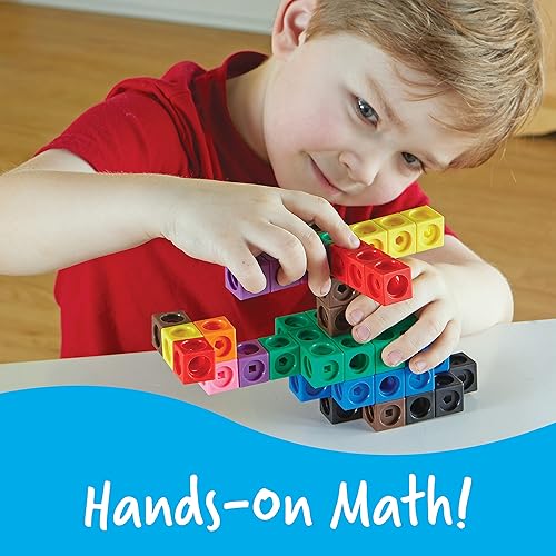 Miniatura 3 de Learning Resources MathLink Cubes Big Builders - Juego de 200 cubos, a partir de 5 años, desarrolla habilidades matemáticas tempranas, juguetes