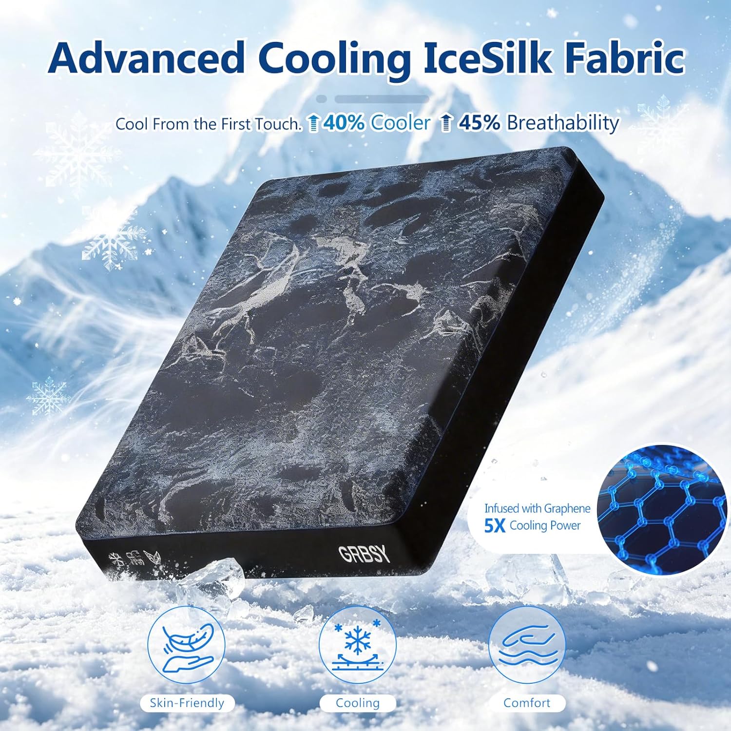 14 Inch California King Memory Foam Mattress, Smart Left-Right Dual-Firmness Mattress in a Box with Cooling Copper Gel Infused for Pressure Relief, Assembled in USA, Washable IceSilk Cover