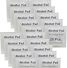 YNR 70% Alcohol Pre-Injection Isopropyl Wipes - Individually Wrapped First Aid Skin Cleaning Easy-Tear Sachet Wipes (20PCS)