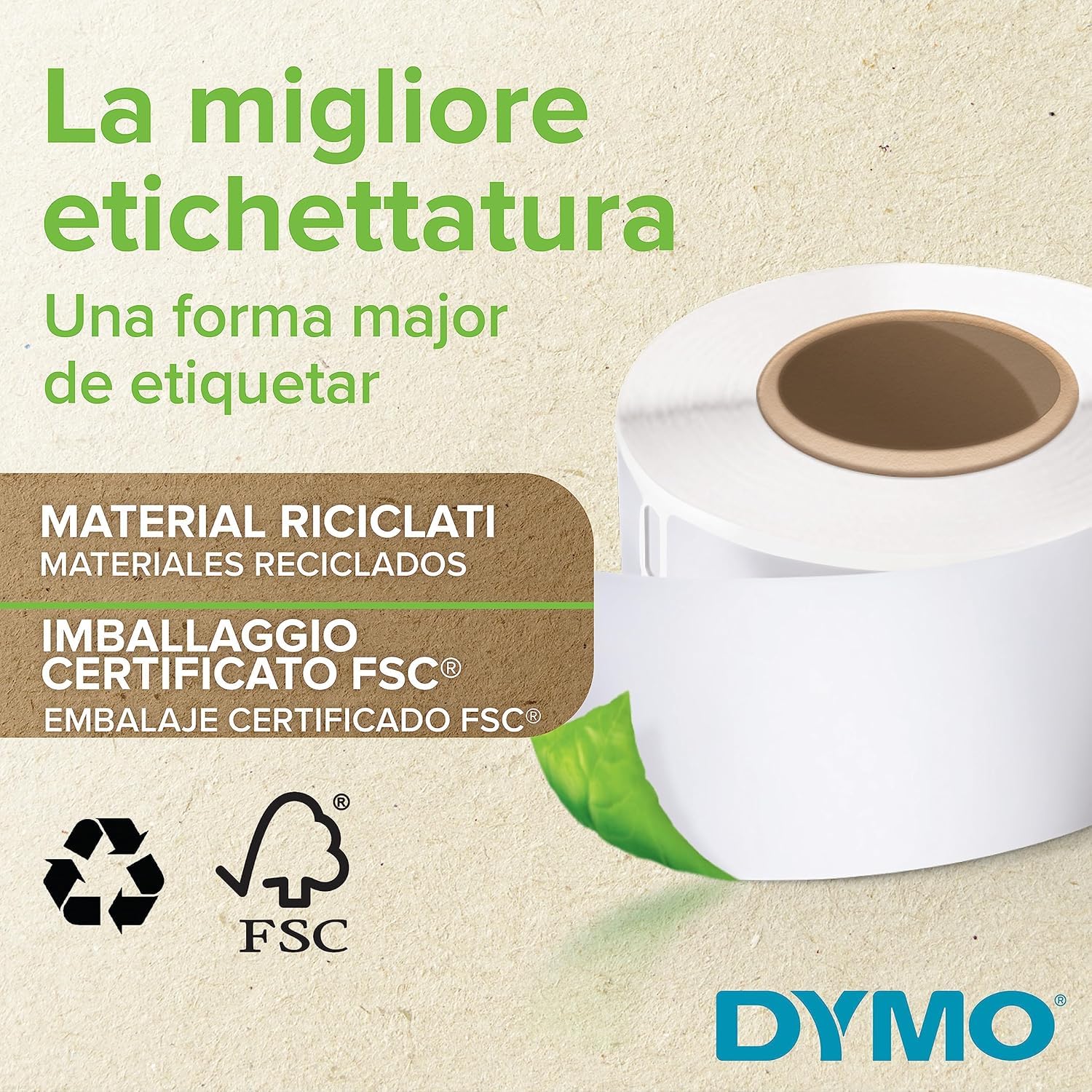 Oryginalne wydajne etykiety wysyłkowe DYMO LabelWriter | Etykiety DYMO do drukarek etykiet LabelWriter (59 mm x 102 mm) | 2 rolki po 575 etykiet (1150 etykiet wysyłkowych)