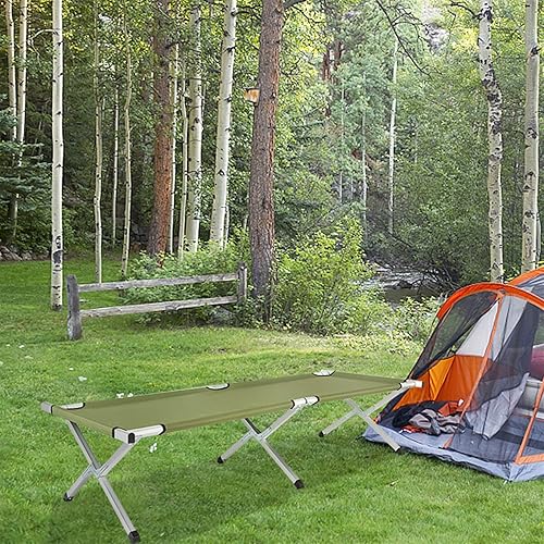 Miniatura 2 de Catre de camping plegable portátil, silla de estar al aire libre con bolsa de transporte para viajes en interiores y exteriores, campamento,