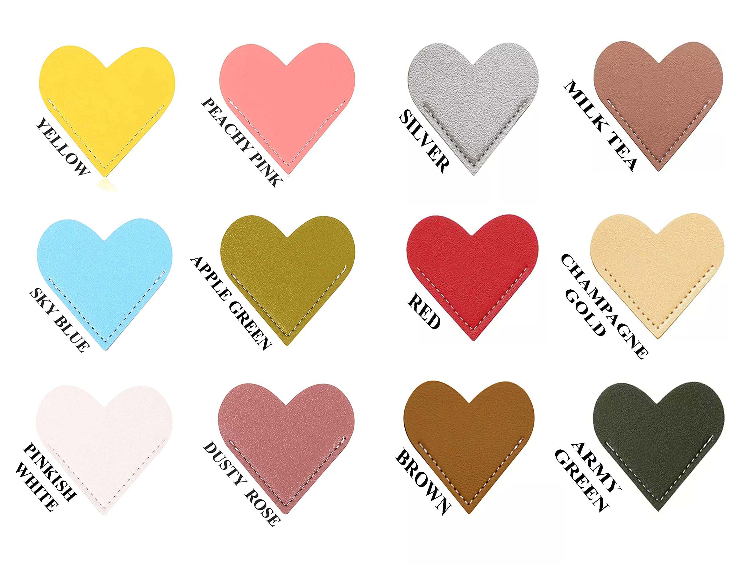 ♡ページ Amazon.com: Leather Bookmark Personalized Heart Page Corner