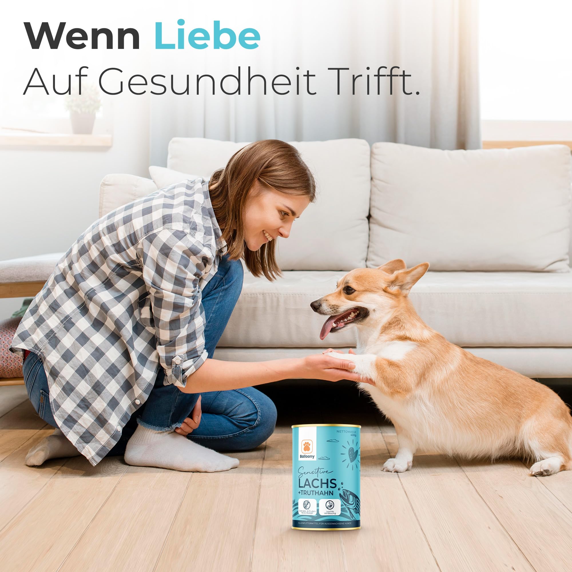 Balloony.pet - Superfood Nassfutter mit Lachs & Truthahn (6x400g)   Darmschonend  Fr Hunde mit sensibler Verdauung und besonderen  Ernhrungsbedrfnissen : Amazon.de: Haustier