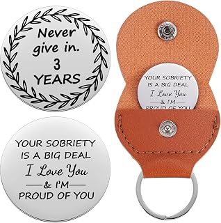 Ukodnus 1 to 30 Year Sobriety Coin 1 to 11 Month Recovery Token Sober Anniversary AA Recovery Medallion Chip 12 Step Gifts NA OA