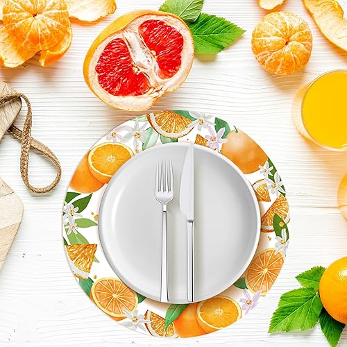 Vista 10 de Manteles individuales desechables de papel con lazo rosa, paquete de 50 manteles individuales de 13.4 pulgadas, redondos, decorativos, color rosa