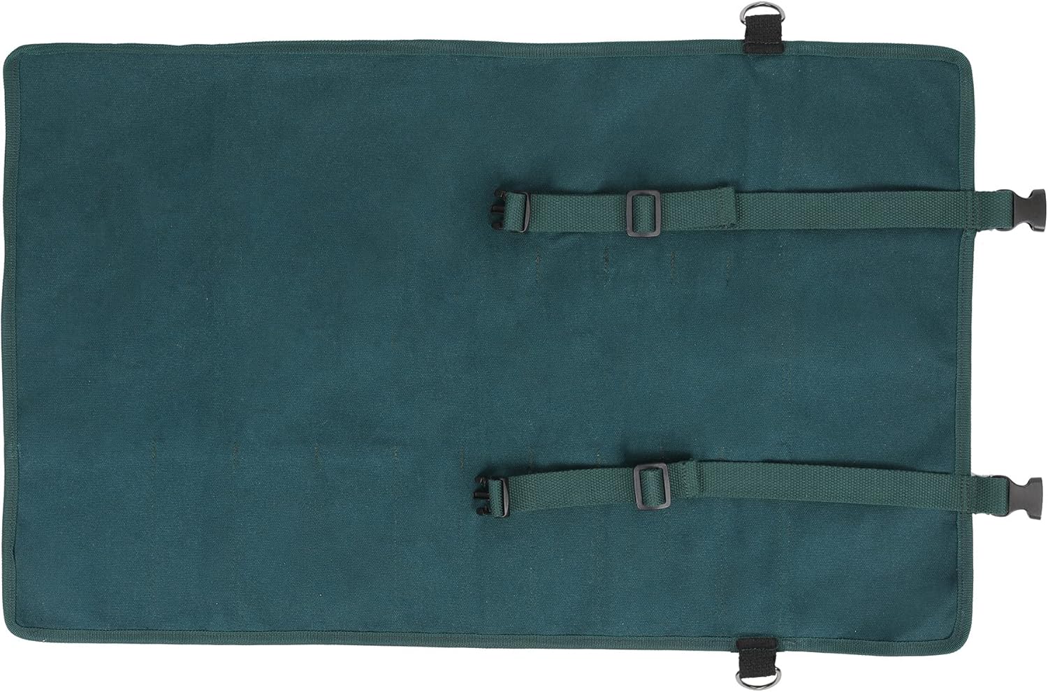Heavy Duty Waxed Canvas, Multi-Purpose Knife Case With 11 Slots, Durable Handle, Elastic Band (Dark Green): Home & Kitchen
