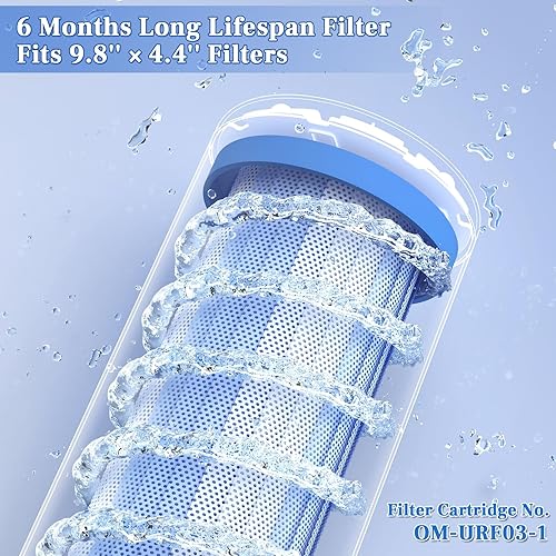 Miniatura 4 de Filtro de agua para toda la casa, carcasa de filtro de acero inoxidable, filtro de sedimentos de 10 x 4.5 pulgadas, sistema de prefiltración para