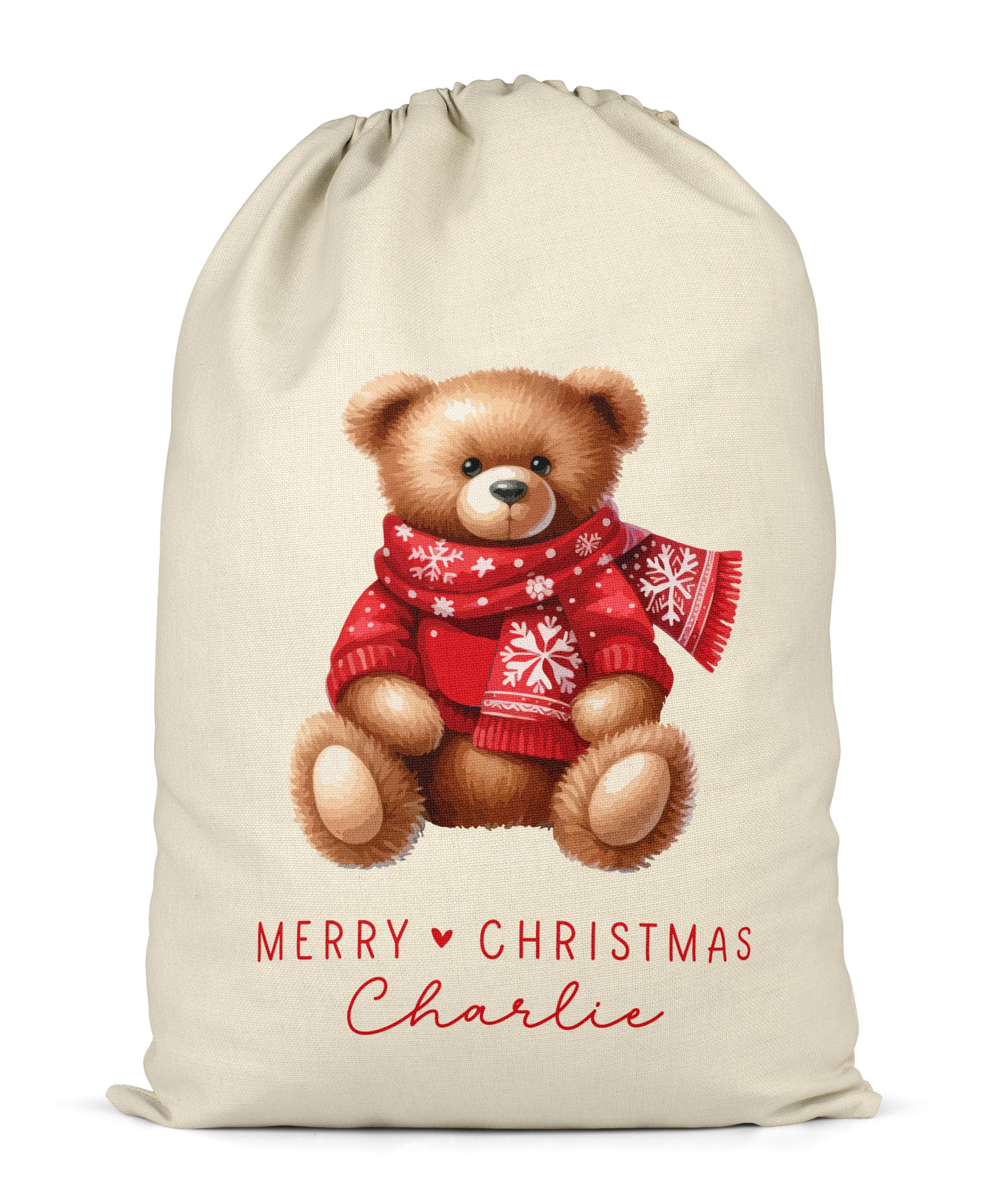 Personalised Christmas Sack Teddy Bear Christmas Xmas Gift Bag XL 70x50cm
