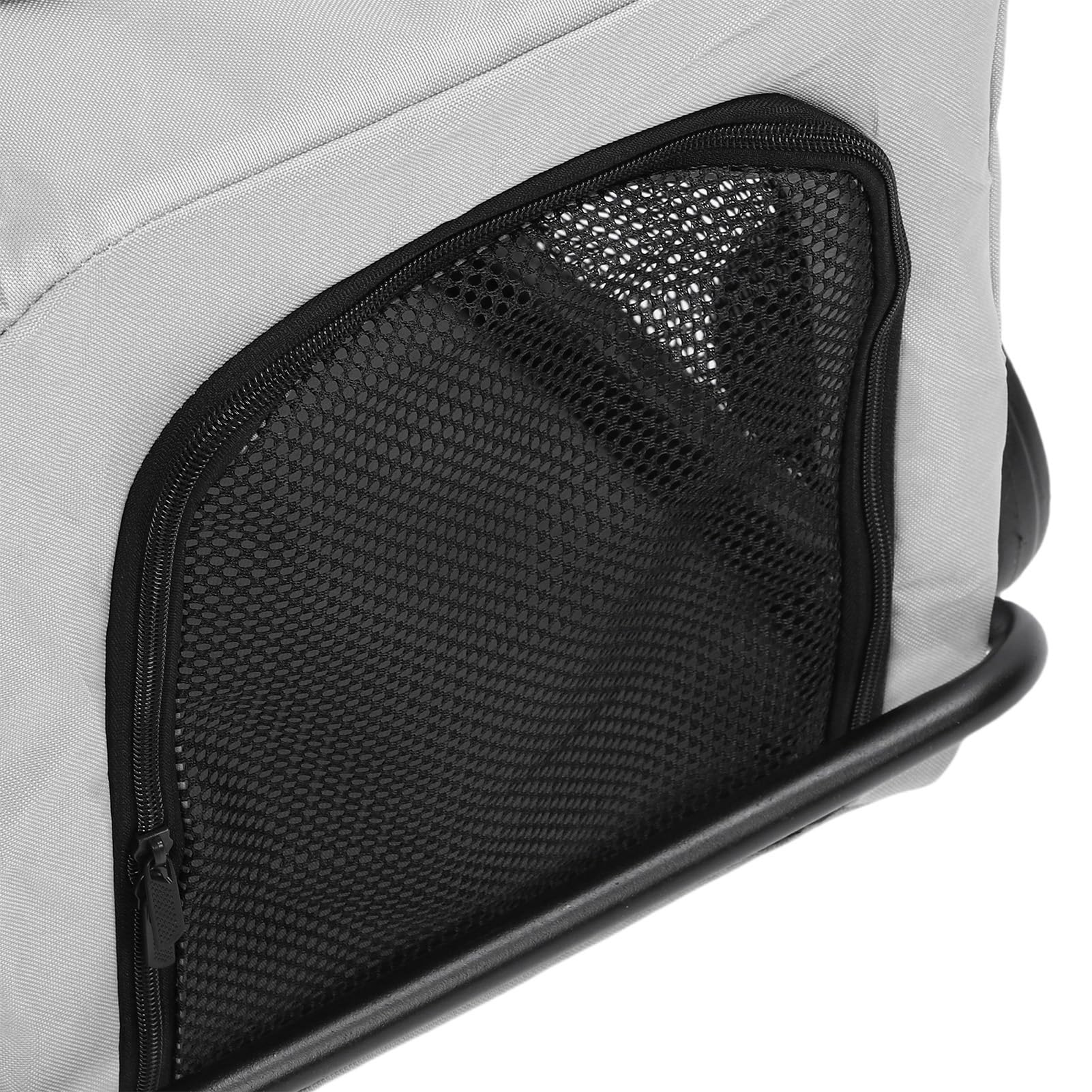 AMONIDA Transporter dla Psa z Kółkami Wszechstronny Wózek Spacerowy dla Małych Zwierząt Kompaktowy Podróżny materiał Oxford 4 Koła (GREY)