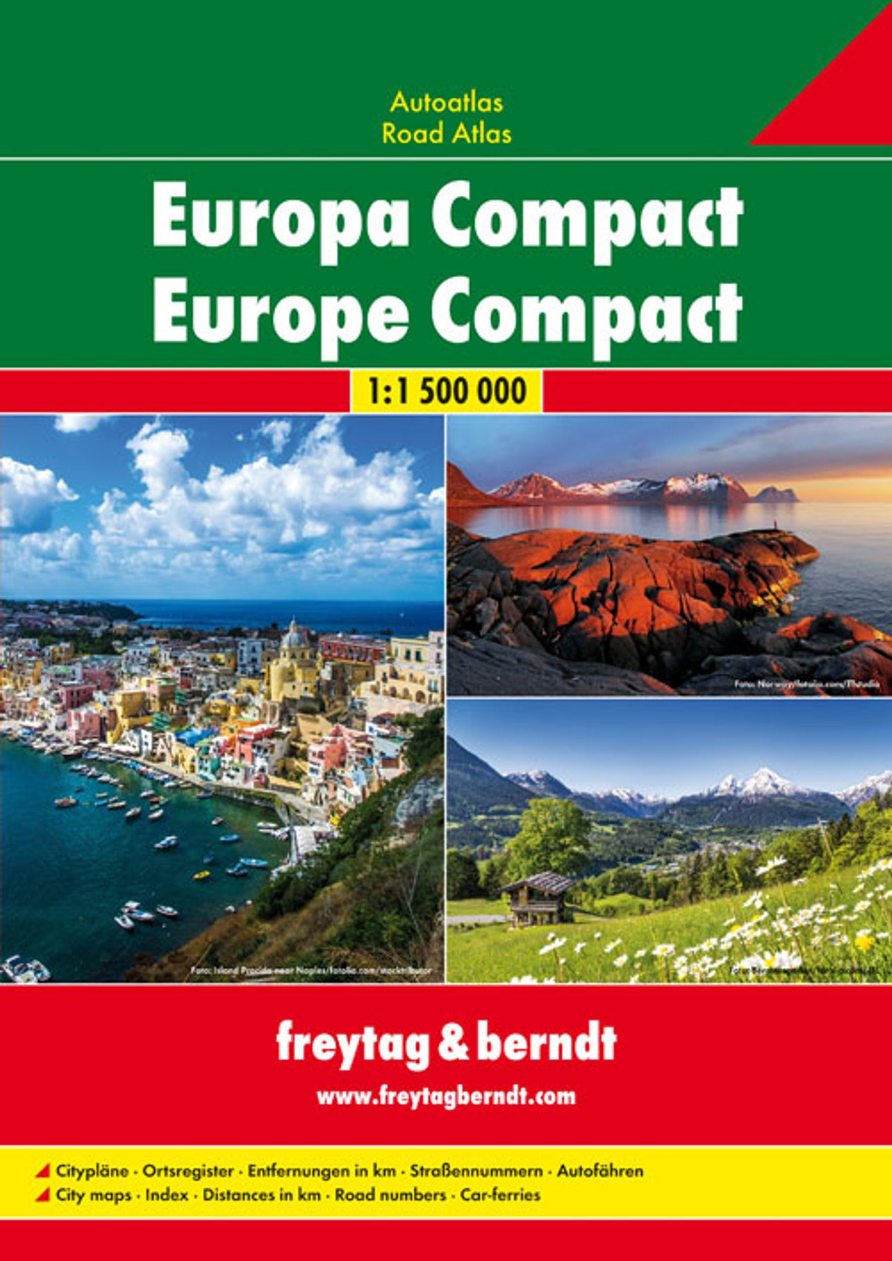 Europe compact atlas f&b: Wegenatlas 1:1 500 000: Wegenatlas schaal 1 : 1.500.000 (F&B Atlassen)