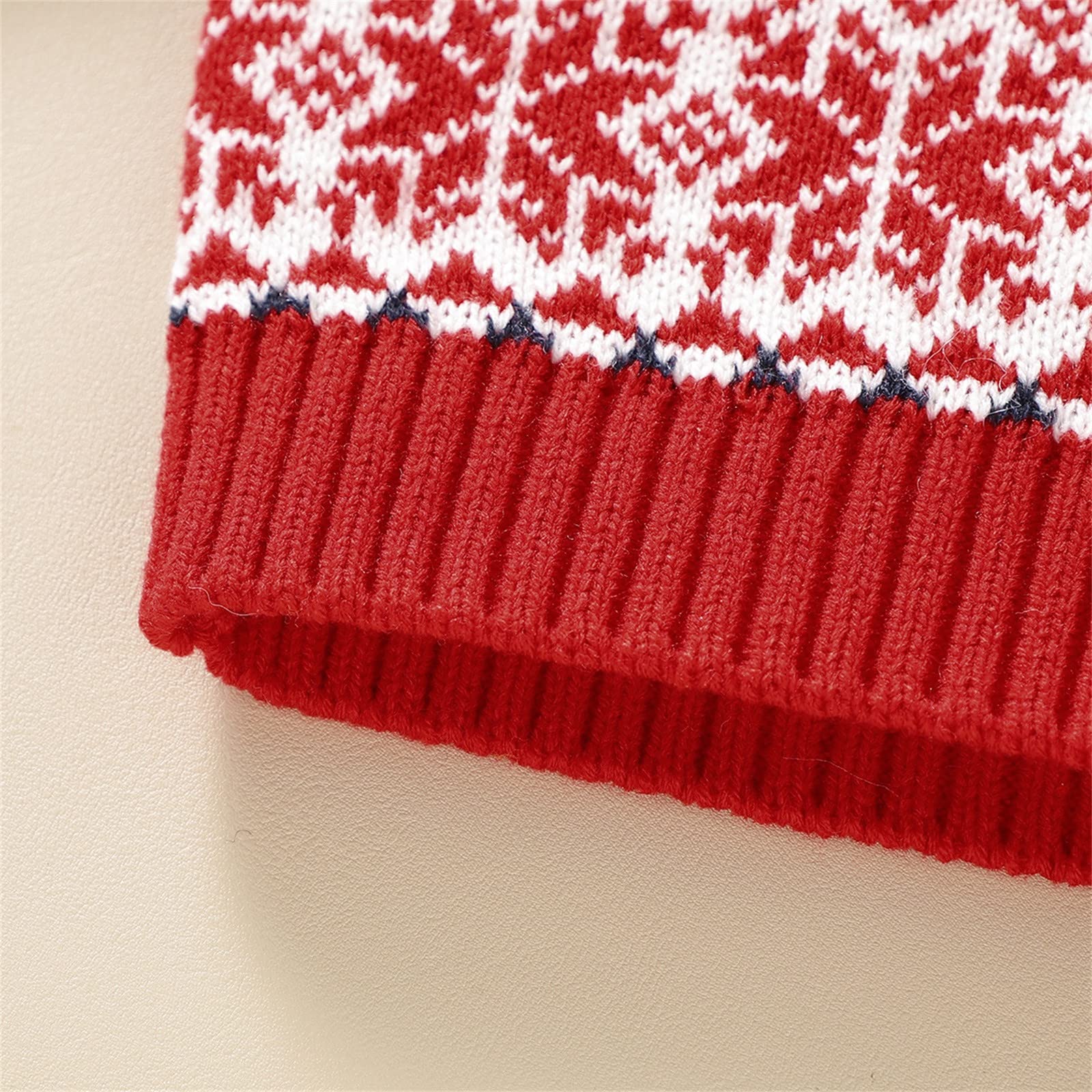 Pull tricoté à manches longues pour bébé fille et garçon - Tenue de Noël chaude pour l'hiver