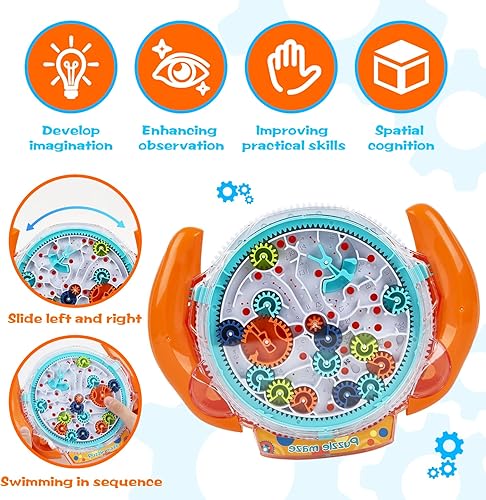 Miniatura 4 de Rompecabezas de la mente para niños de 4 a 8 años juego de laberinto de gravedad 3D, juego de rompecabezas de juguete antiestrés - Juego de mesa de