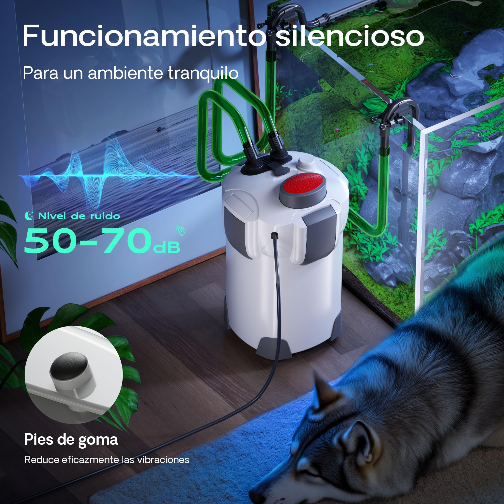 SunSun HW-302 Filtro Externo para Acuarios 1000 l/h 18 W 3 Etapas