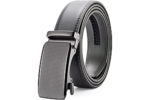 Ratchet Belts for Men - Mens Leather Belt 1 3/8" for Casual...