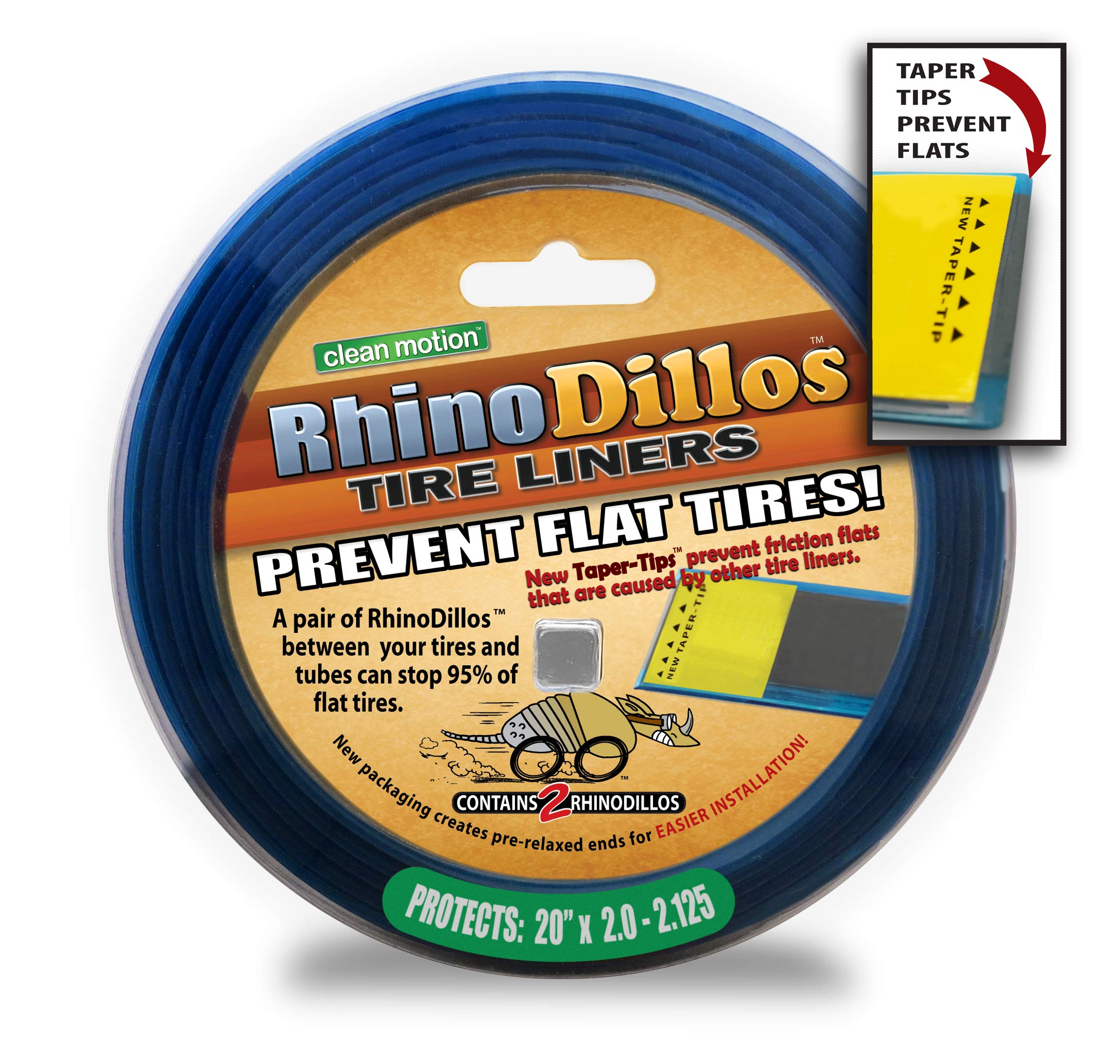 Clean Motion Rhinodillos Bicycle Tire Liners, Green