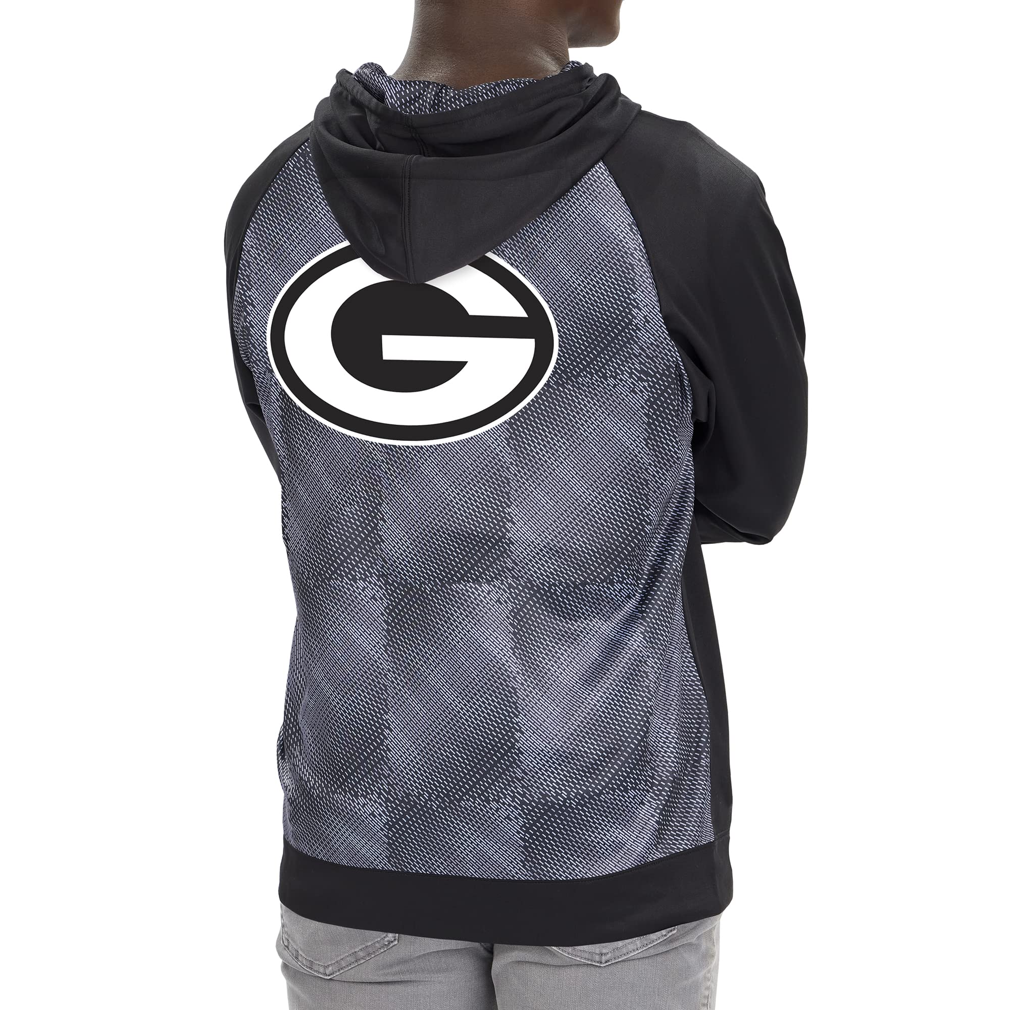 Zubaz Herren Hoodie Mit NFL Pittsburgh Steelers Digital Logo – Kapuzenpullover, Schwarz