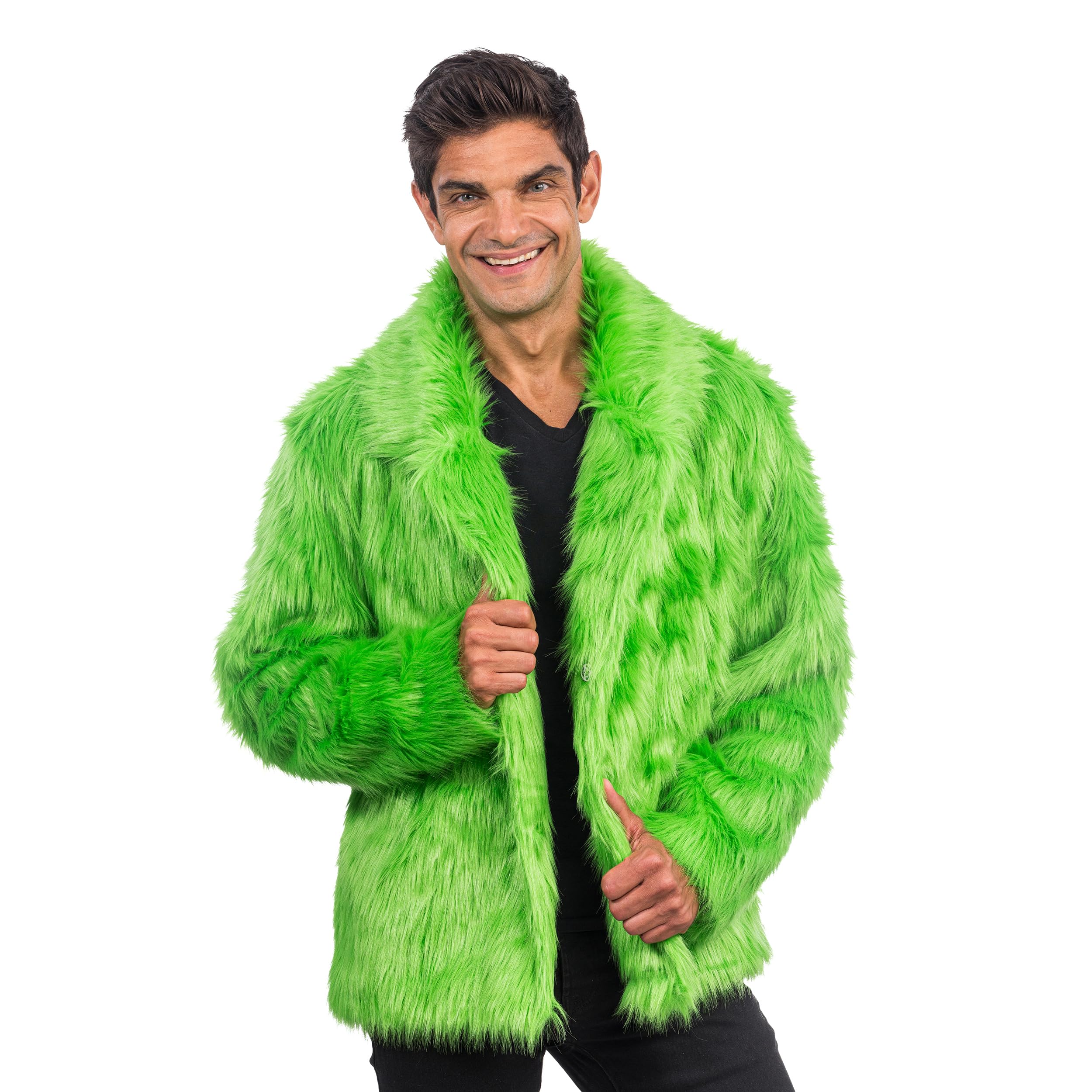Chaks - Adult Fur Coat Short Fur Jacket Faux Fur Carnival Festival Party Fashion