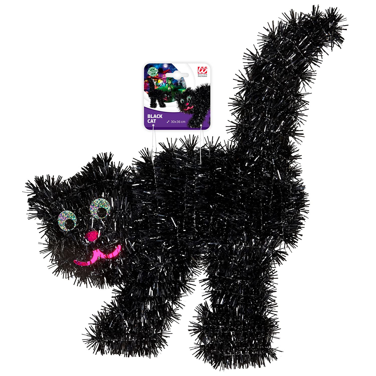 WIDMANN Halloween-Accessoire 'Black Cats' – 12 Cm, Leicht, Für Katzenkostüme