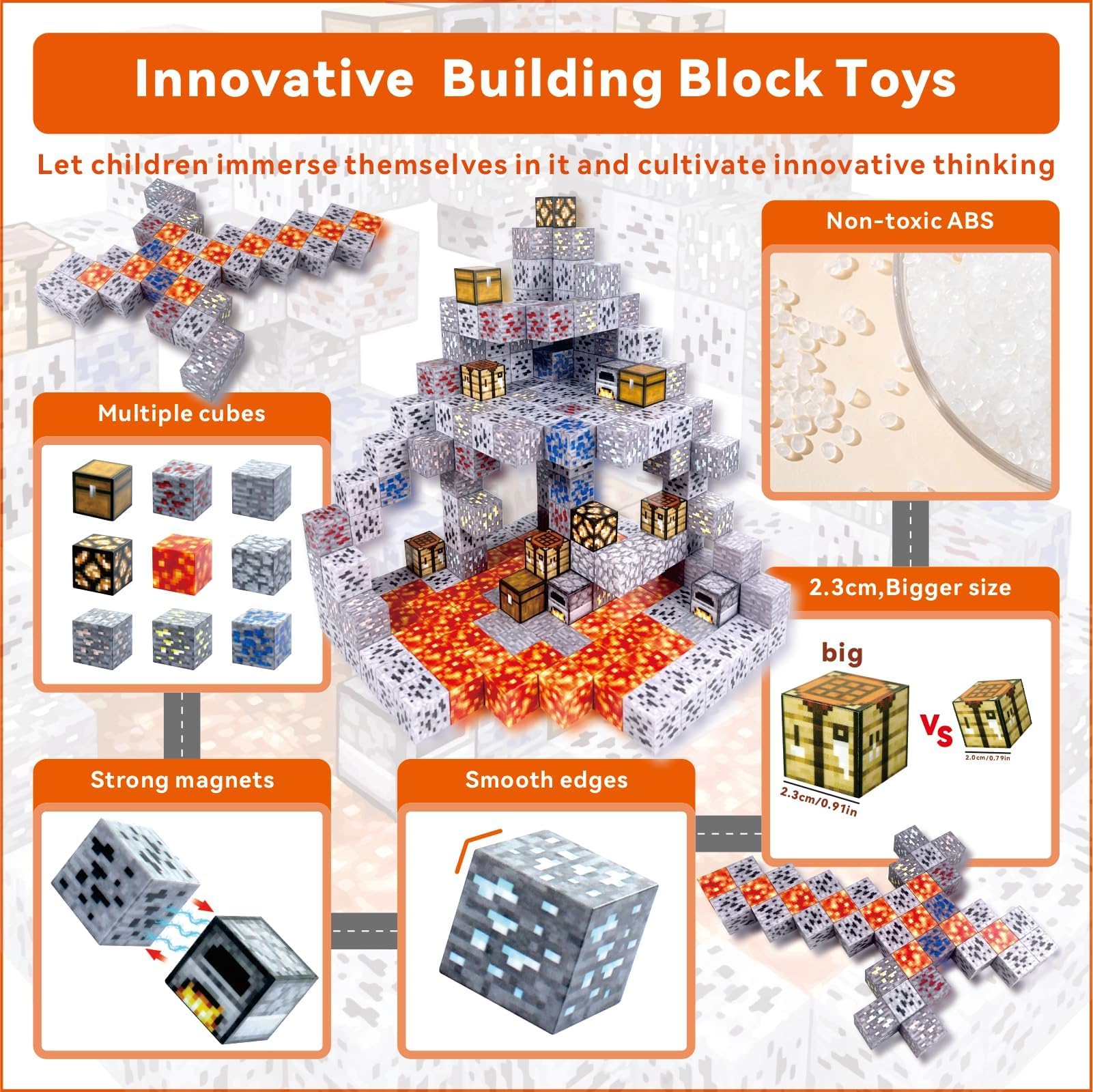 108 Blocs De Construction Magnétiques Yolla Loos - Jeu éducatif Montessori Pour Enfants 3 Ans Et Plus