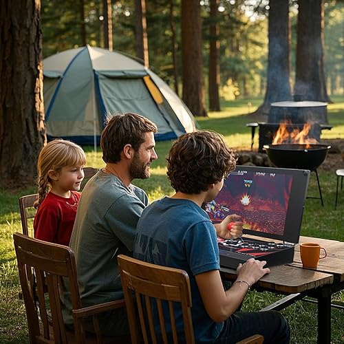 Miniatura 3 de 26800 en 1 Consola de juegos portátil de arcade de mano con pantalla HD de 17.5 pulgadas, doble jugador, caja matal 3D DX, búsqueda de máquinas de