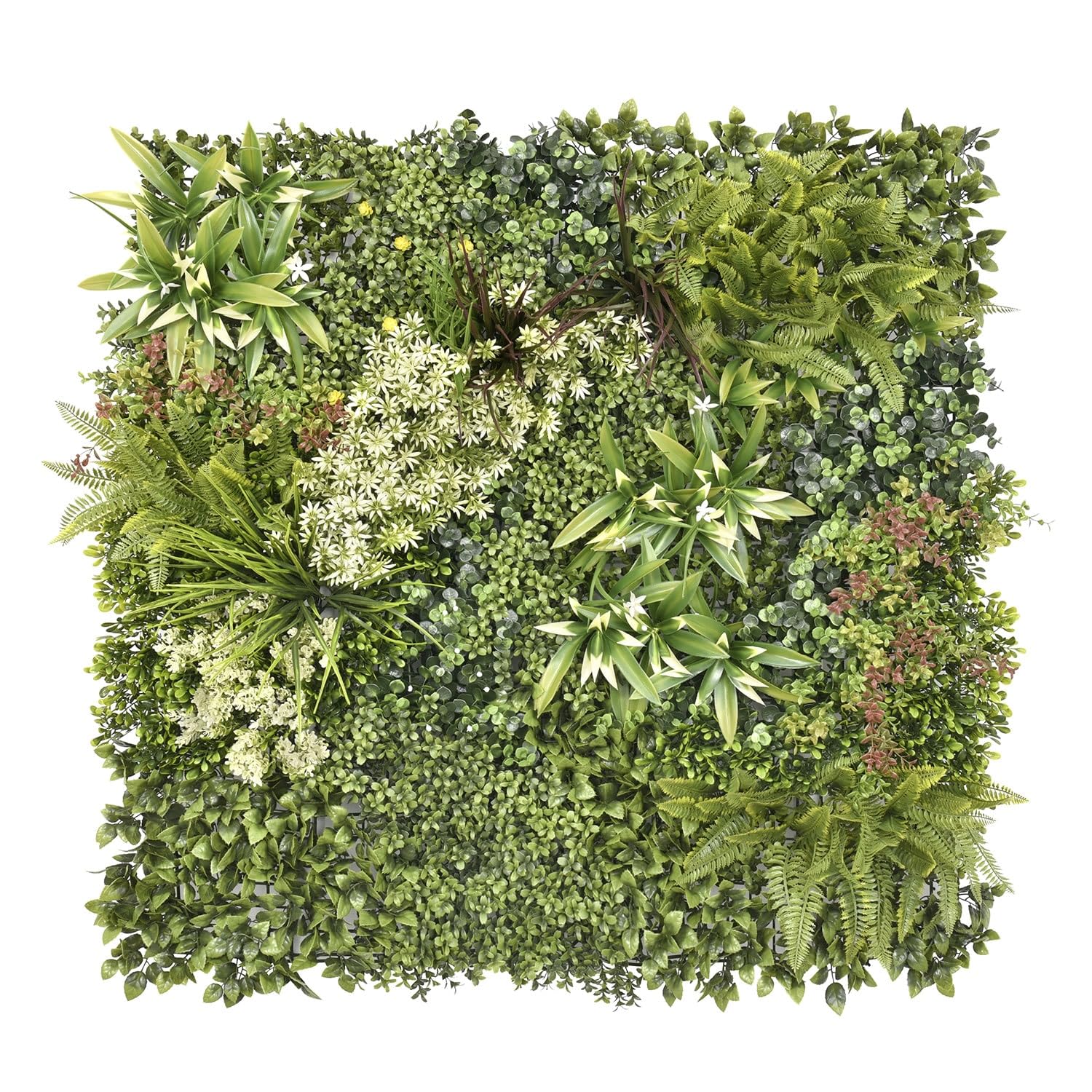 BONERVA | Jardín Vertical Santorini | Pieza 100x100cm (1m²) | Planta Artificial Decorativa para hogar, Oficina, Hotel, Restaurante, etc | MAL1223