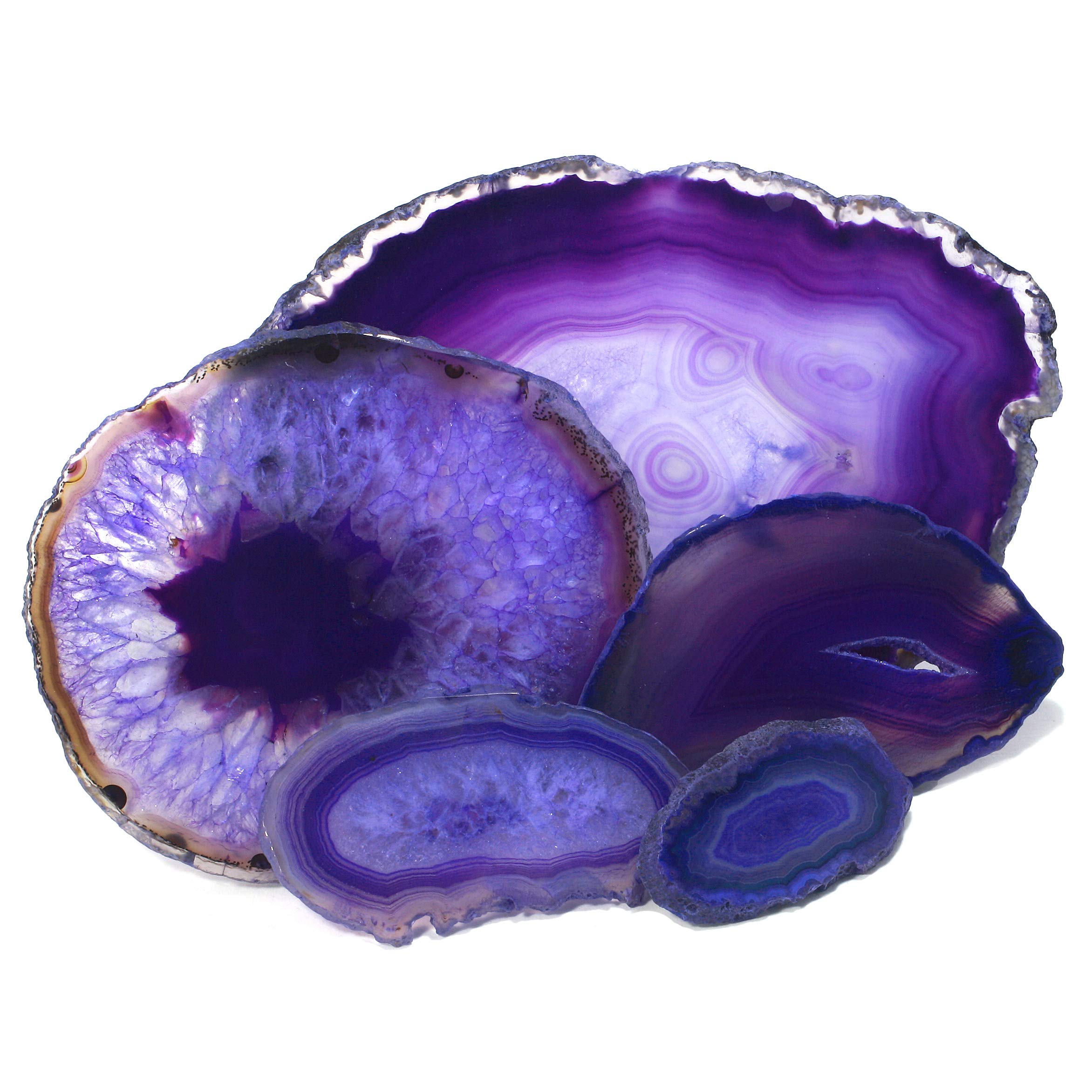 CrystalAge Agate Slice Purple - Medium (60x80mm)