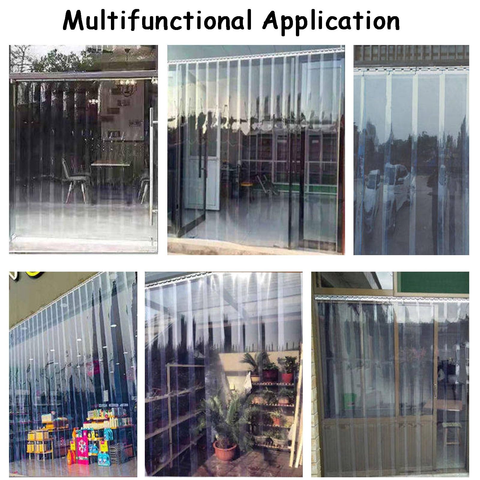 Rideau PVC Rideaux Plastique ExtéRieur Panneau PVC Exterieur Store Vertical Pour Entrepôts, Garages, Supermarchés, Abris Pour Animaux, Congélateurs Et Chambres Froides(0.9x2.75m/2.95x9.02ft)