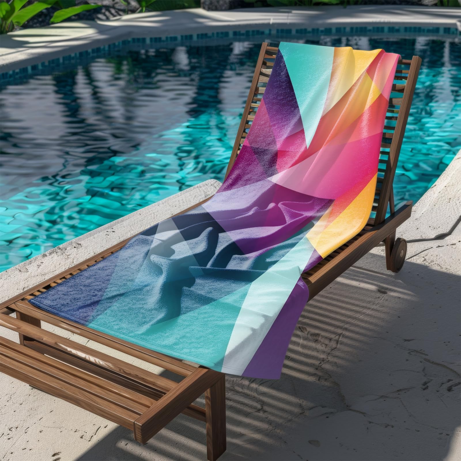Generico Telo Mare Grande Modello Giallo Rosa | Microfibra Telo Mare Antisabbia Leggero Compatto Asciugatura Rapida Assorbente Per Piscina Bagno Lavabile Fino