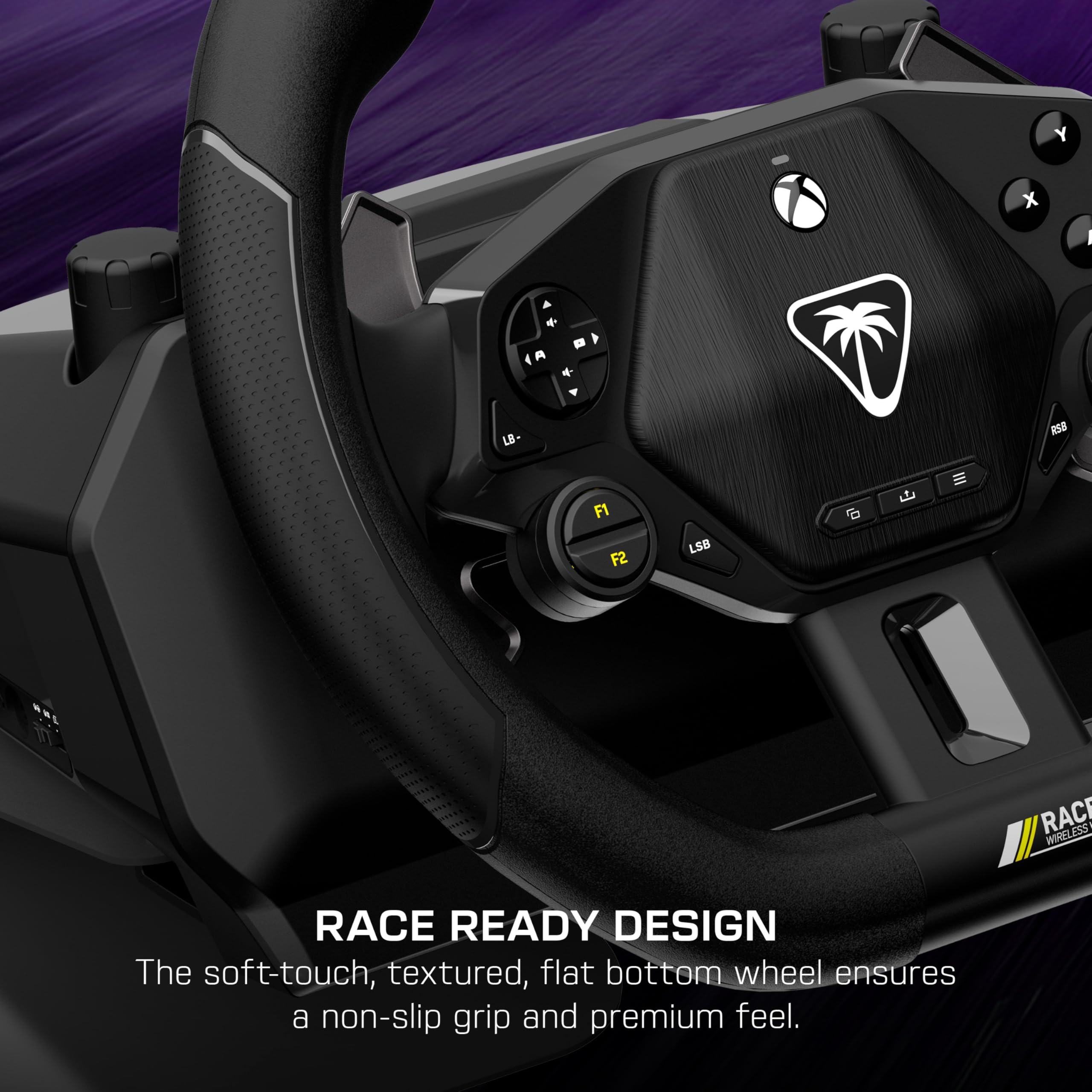 Turtle Beach Racer Sistema di volante wireless con licenza ufficiale per Xbox Series X|S, Xbox One e PC Windows - Connessione wireless stabile, fino a 30 ore di autonomia della batteria