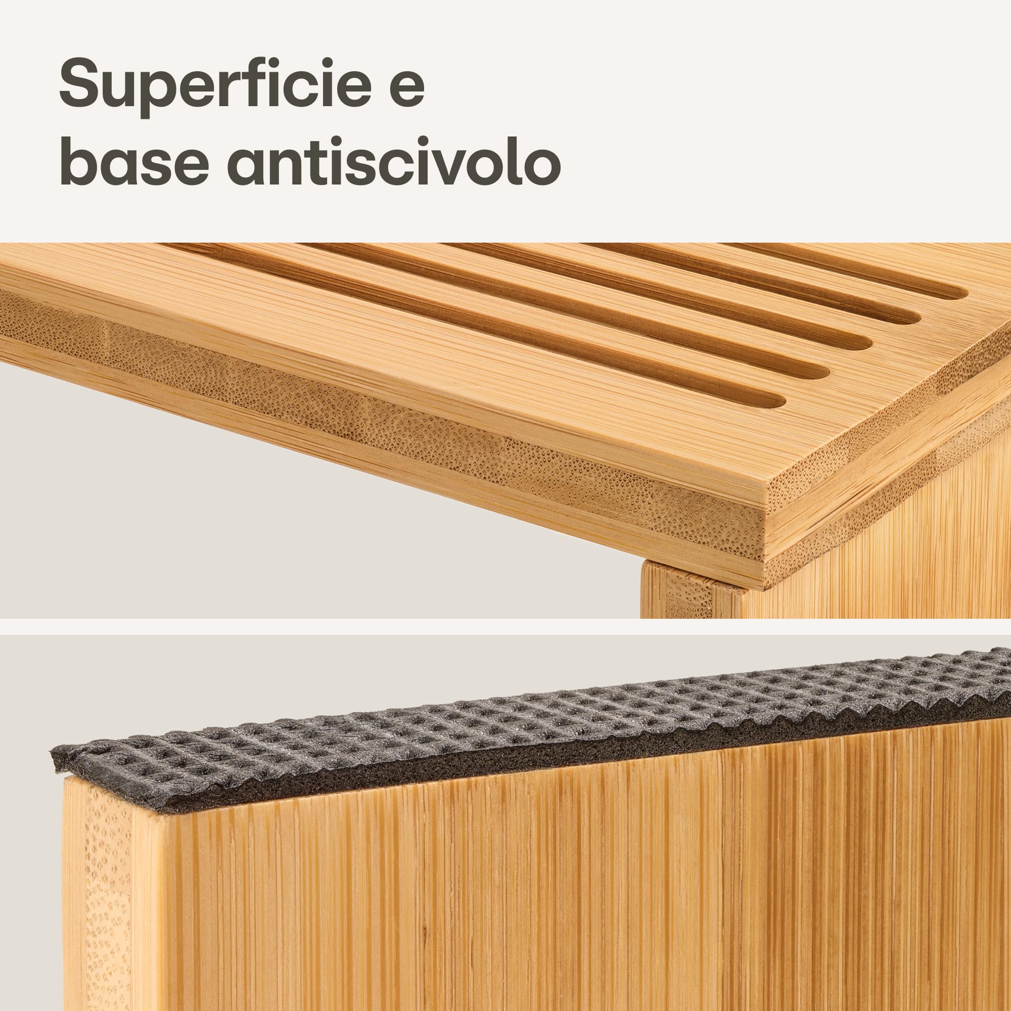 Praknu Sgabello WC Pieghevole in Bambù FSC® – Ergonomico, 𝗔𝗻𝘁𝗶𝘀𝗰𝗶𝘃𝗼𝗹𝗼 e Fisiologico per Adulti - Ideale per il Bagno