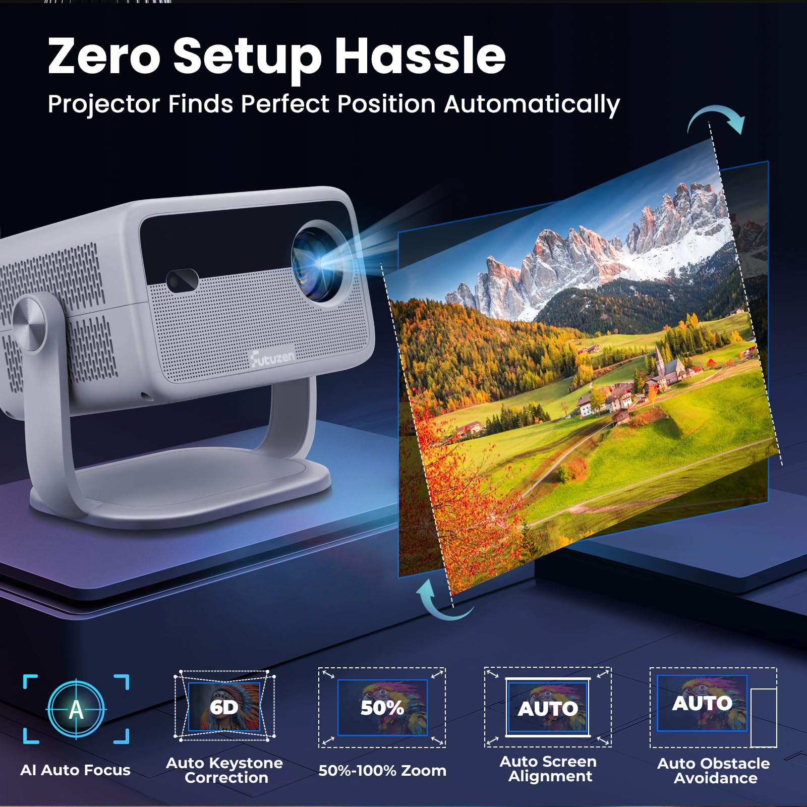 Snapklik.com : Auto Image Setup & 600 ANSI1080P Projector