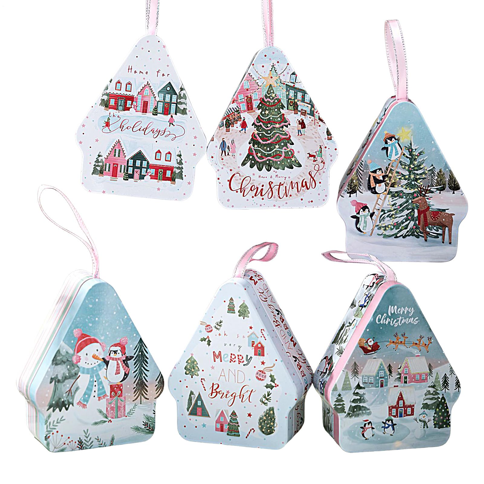 Cajas de regalo de Navidad metálicas para vestir tu mesa de Año Nuevo y bodas de invierno