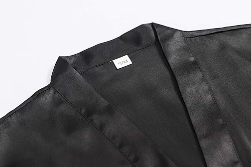 Miniatura 5 de Womens Satin Robe for Bridal Party Short Silky Bride Bridesmaids Kimono Bath Robe Soft Dressing Gown