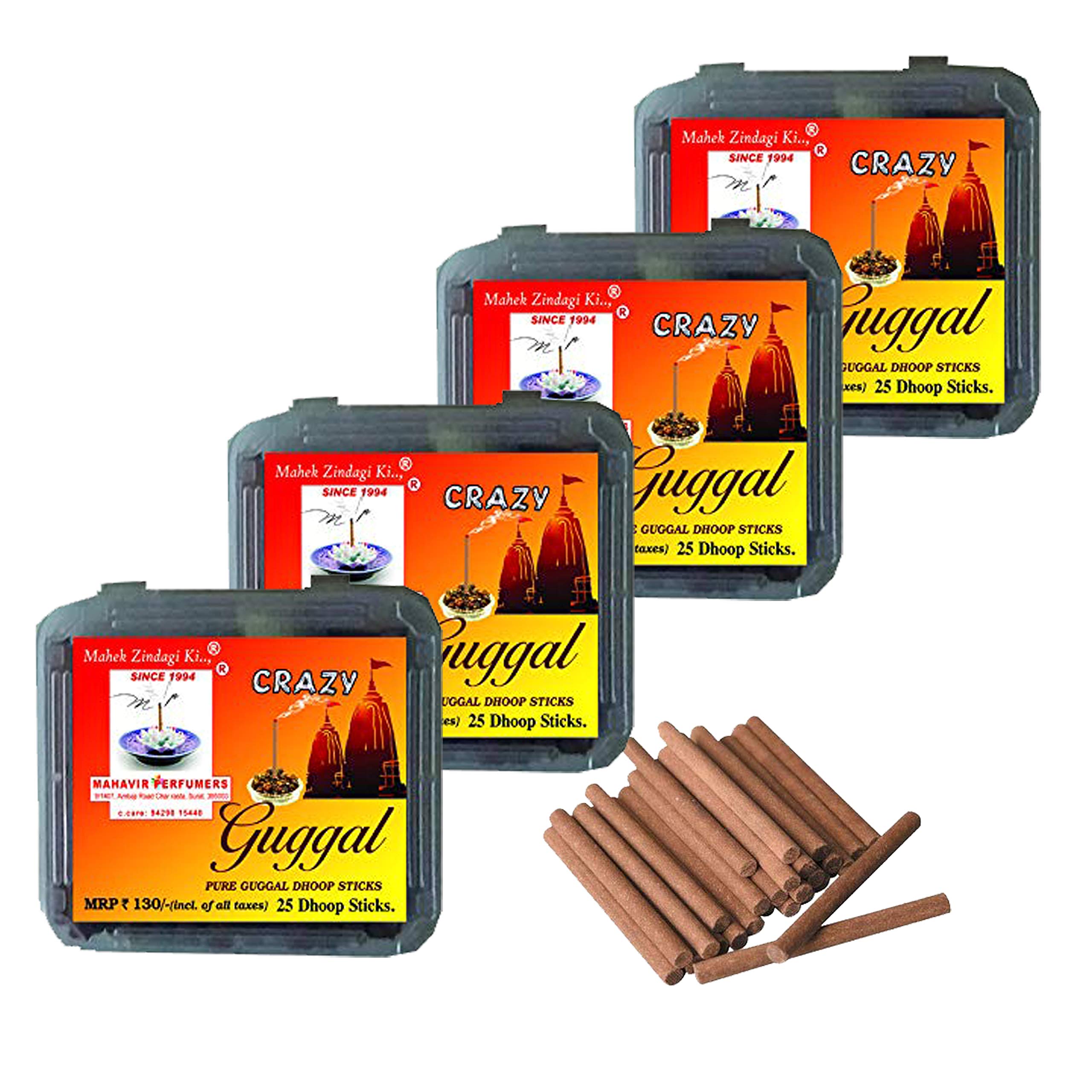 MAHAVIR PERFUMERS Dhoop Sticks Pack of 4 (Available in more Variants) (Guggal)(25x4=100 Dhoop Sticks) (Approx 280 Gms) (B081XC6XCC) Amazon Price History, Amazon Price Tracker