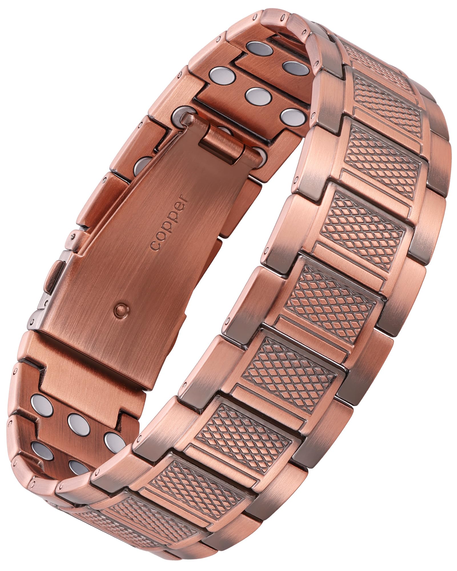 Feraco Copper Magnetic Bracelets for Men,Pure Copper Jewelry Gift