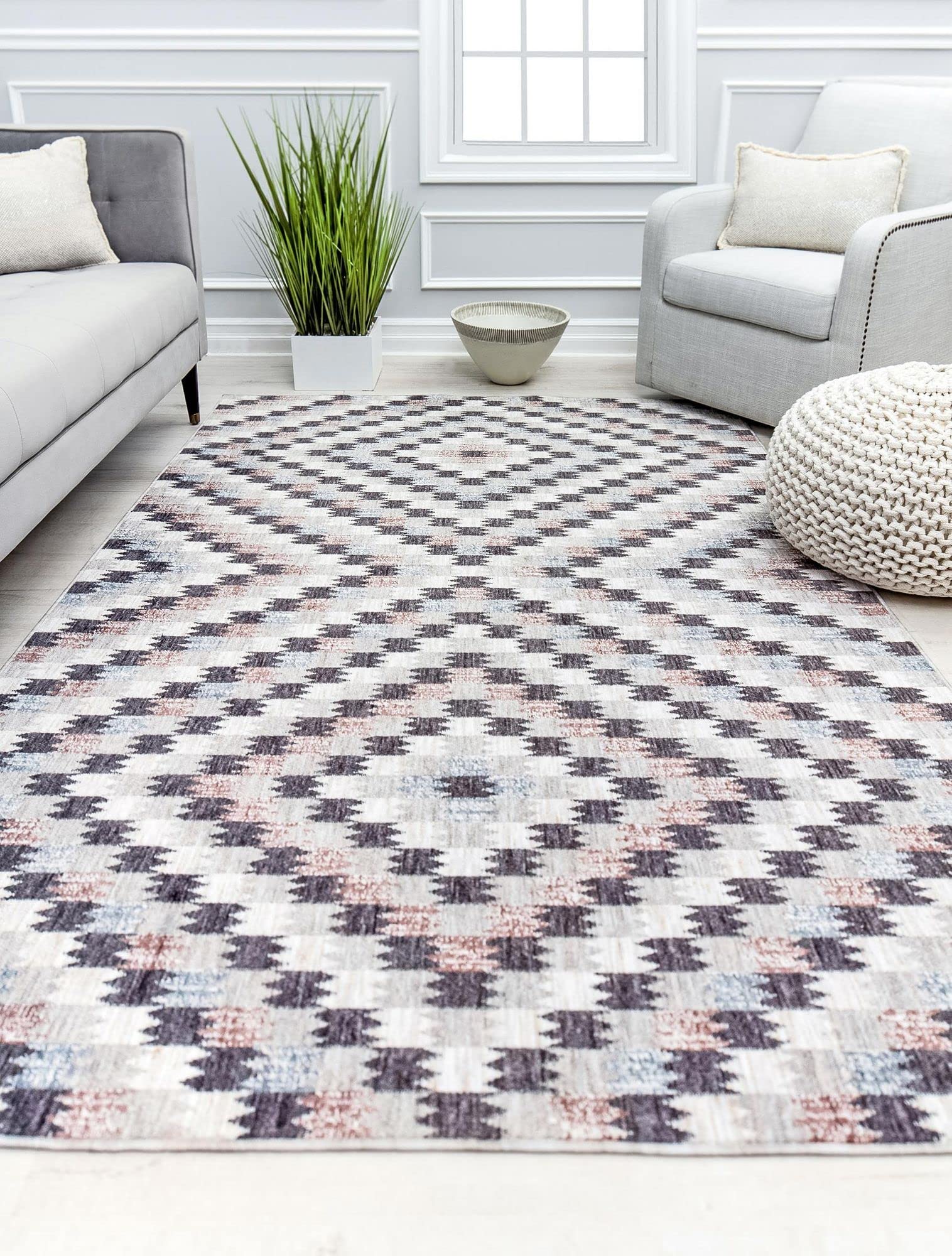 Amazon.com: Mason Brooks Cressida CA35A Eternity Gray Geometric  Contemporary Gray Area Rug, 8'0"X10'0" Pearl Drops : Home & Kitchen
