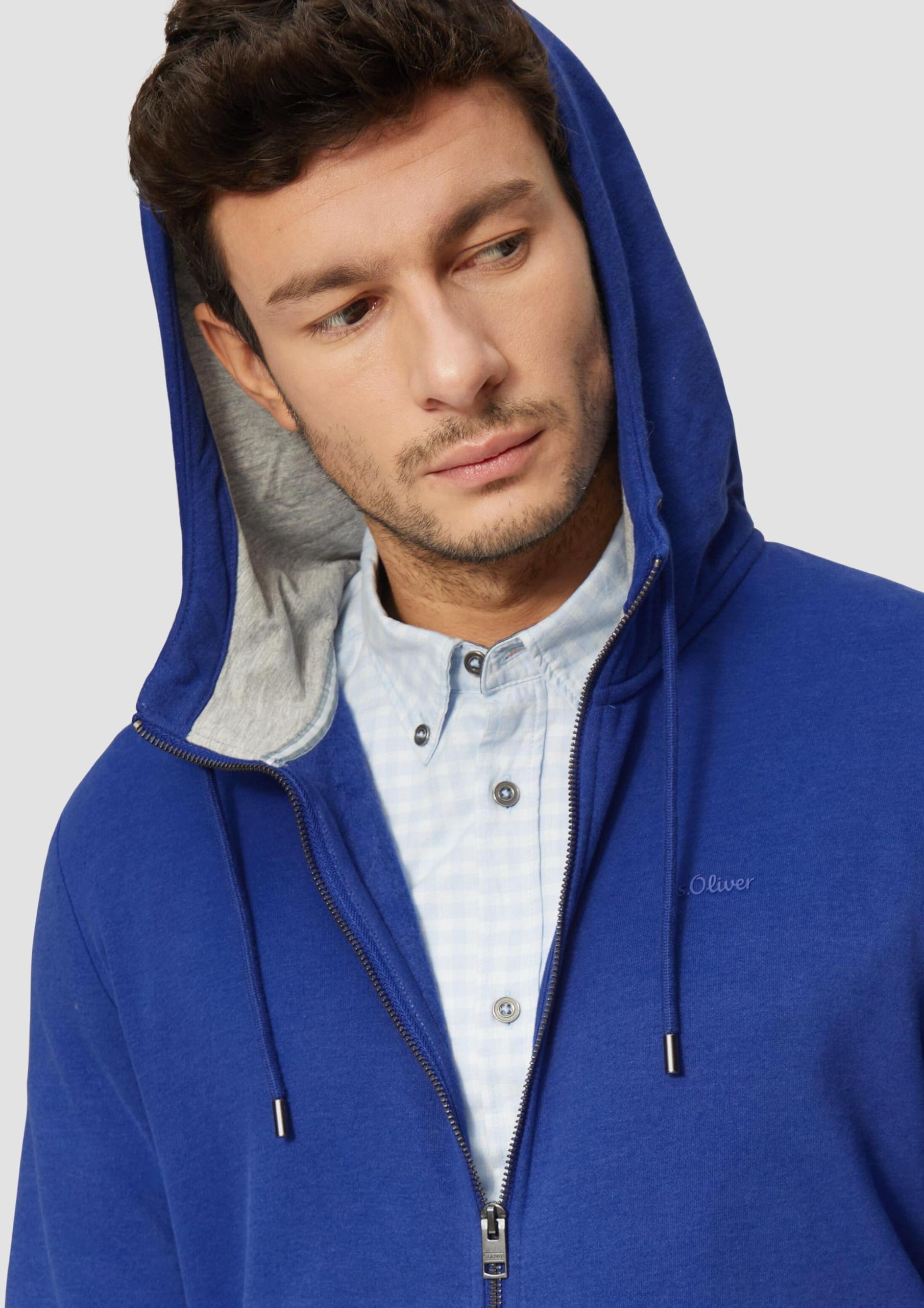 s.Oliver Herren 2157201 Sweatjacke mit Kapuze