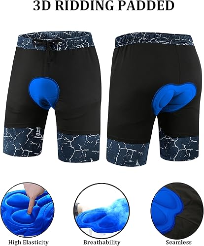 Miniatura 3 de Pantalones cortos de ciclismo de montaña para hombre, acolchados 3D, holgados, de secado rápido, ligeros, para ciclismo