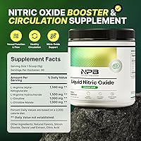 Vista 4 de Nature's Pure Blend Suplementos de óxido nítrico líquido para hombres – L-Arginina en polvo – refuerzo de óxido nítrico y suplemento de circulación