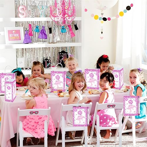 Miniatura 3 de 16 bolsas de regalo de muñeca rosa para niña, duraderas, dulces, golosinas, decoración temática de princesa, muñecas LOL, cumpleaños para