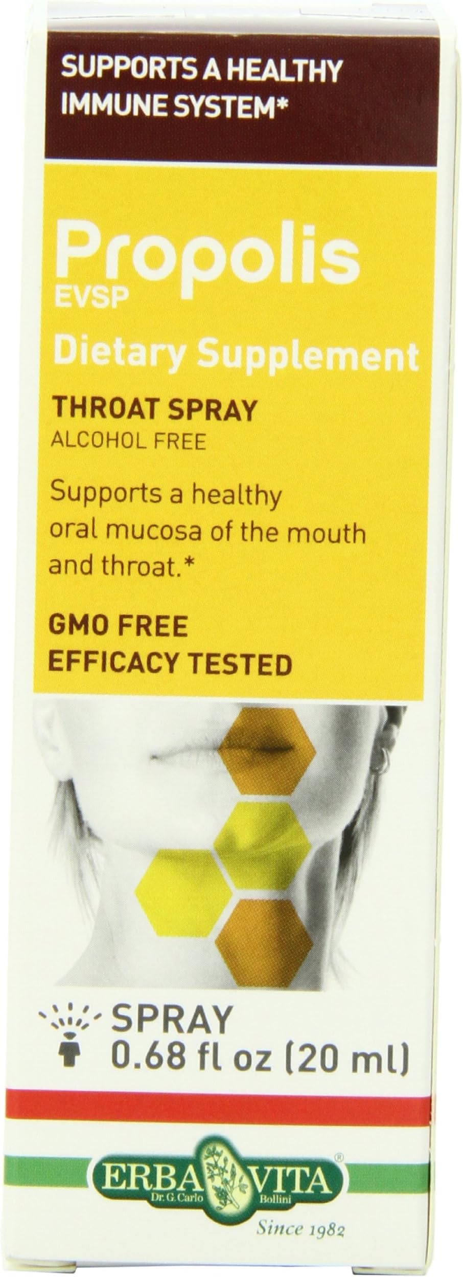 Erba Vita Propolis EVSP Throat Spray, 0.68 Fluid Ounce