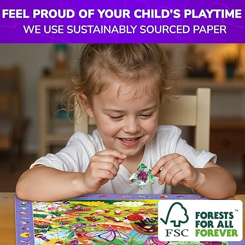 Miniatura 6 de QUOKKA Rompecabezas de 100 piezas para niños, juego de 4 rompecabezas de búsqueda y búsqueda para niños de 5 a 8 años, ilustraciones hechas por