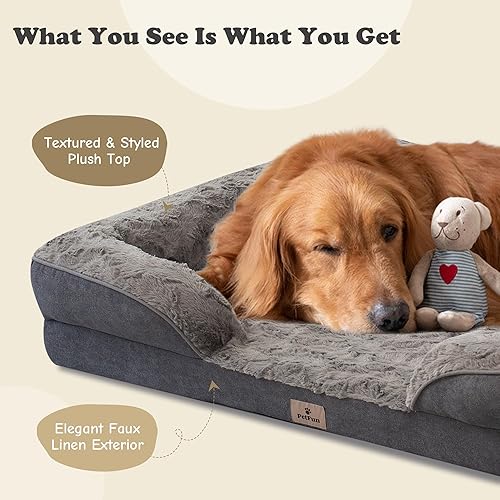 Miniatura 3 de Camas ortopédicas XL para perros de gran tamaño  Cama lavable grande para perros y gatos, impermeable, cómodo sofá para perros con funda extraíble