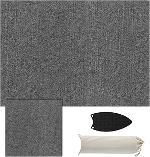 AiVeUao Wool Pressing Mat for Quilting(2 Pack) Includes 24" x17" and 9" x 9" mats, Portable Wool Ironing Mat, Quilting Ironing Pad for Quilter, Sewing, Quilting Supplies